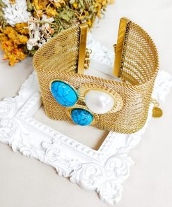 Pulseira grossa aço inoxidável